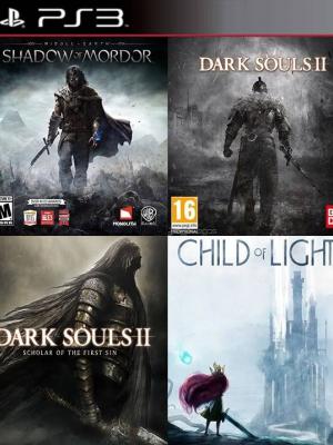 3 juegos en 1 DARK SOULS REMASTERED mas DARK SOULS II Scholar of the First  Sin mas DARK SOULS III PS4